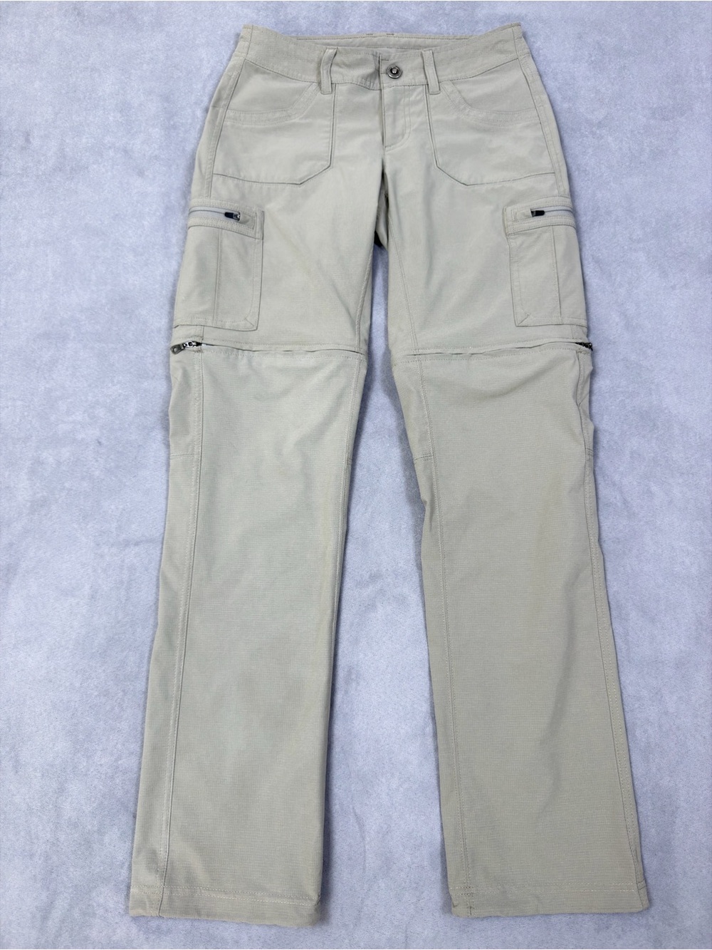 Kuhl Women's Convertible Straight-Leg Hiking Pants Light Gray